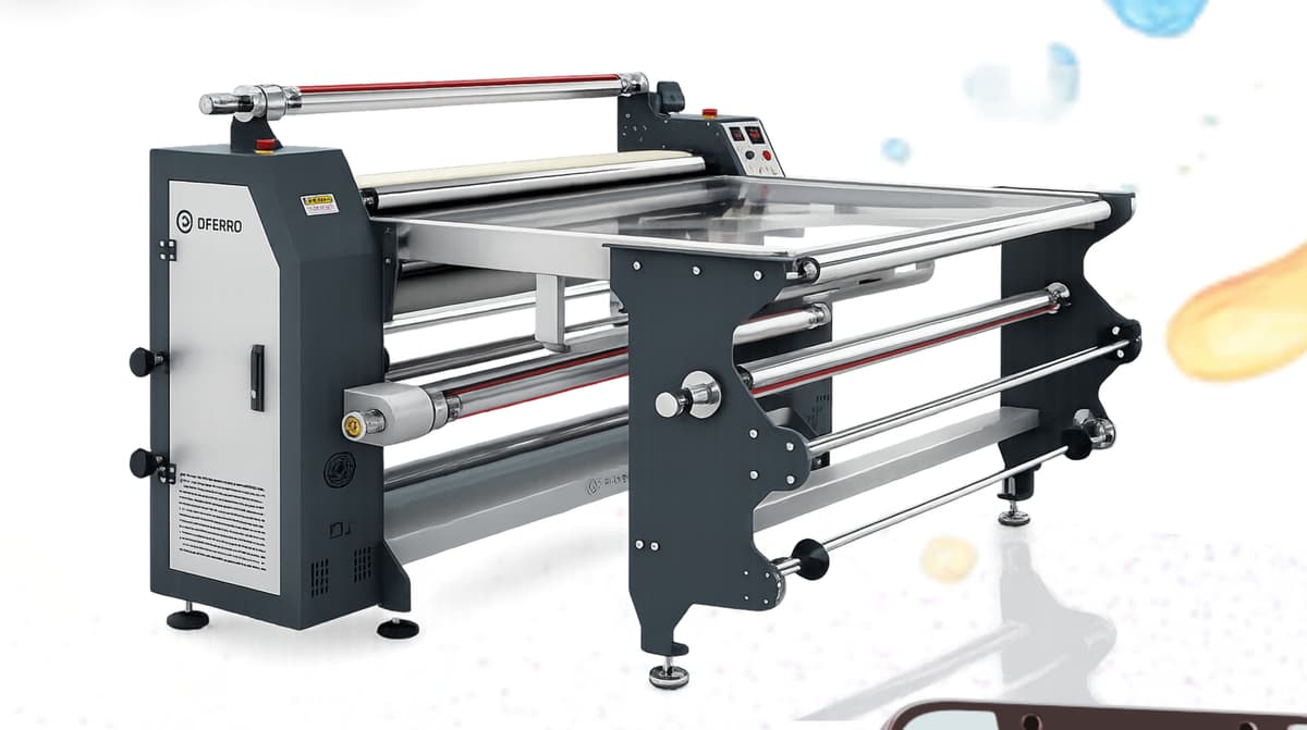 Calandra industrial de rodillo para fijación de sublimación textil